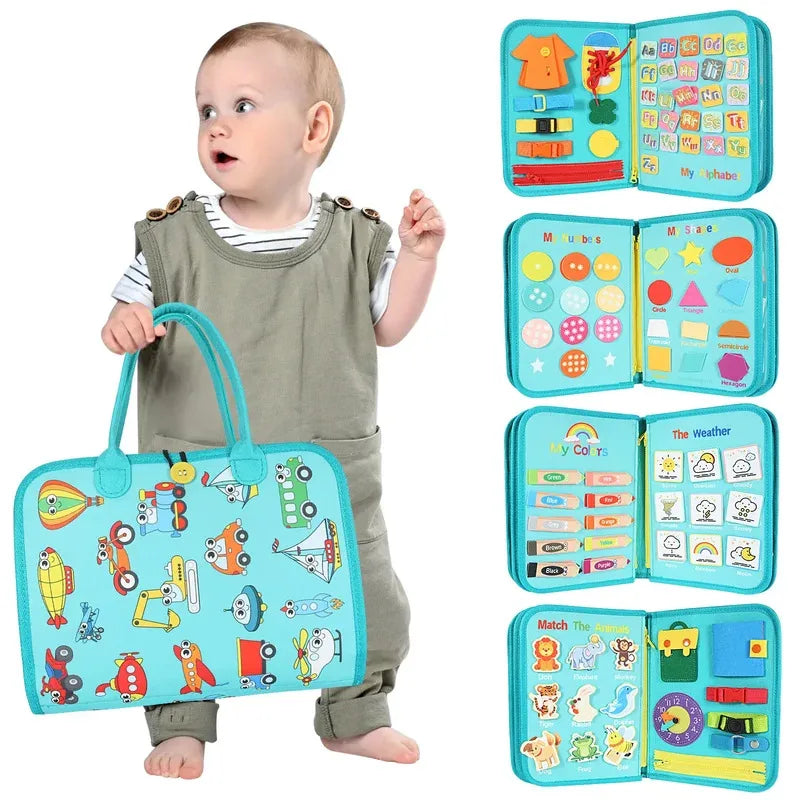 Baby Busy Board Sensory Toys Toddlers Felt Sensory Toy Preschool Learning Educational Travel Activities For Fine Motor Skills