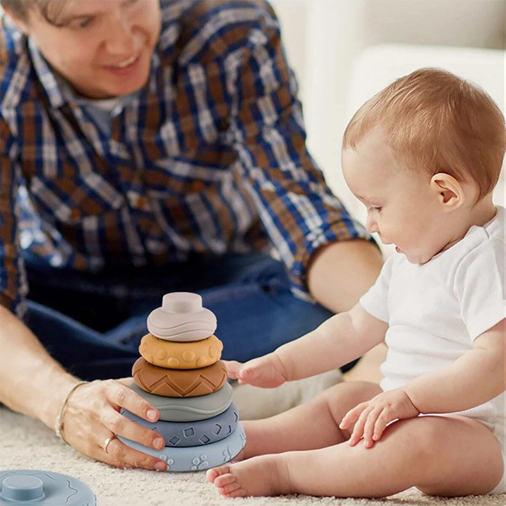 Baby Montessori Sensory Intellectual Development Set, Developing Fine Motor Skills, Koala Stacking Tower Learning Toys