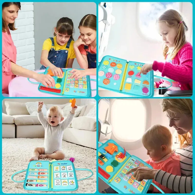 Baby Busy Board Sensory Toys Toddlers Felt Sensory Toy Preschool Learning Educational Travel Activities For Fine Motor Skills