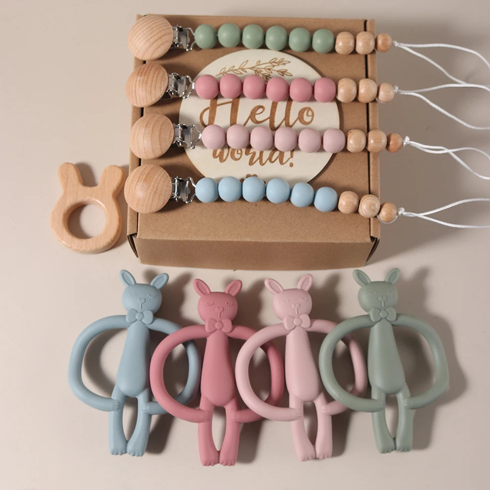 Baby Photo background Props Set – Newborn Growth Milestone Cards for Photoshoots bunny teether gift set