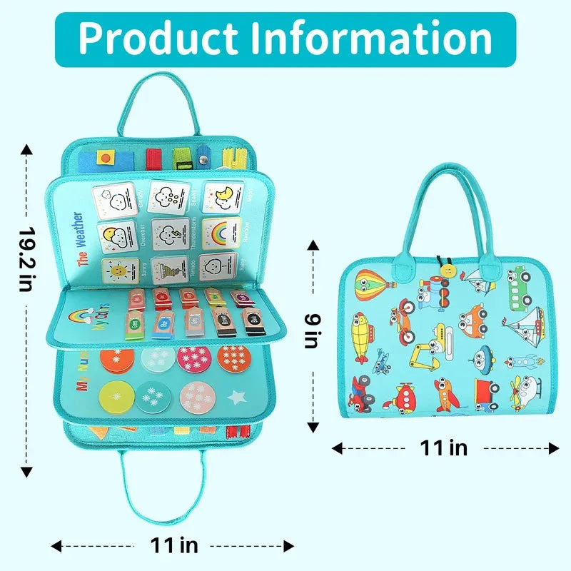 Baby Busy Board Sensory Toys Toddlers Felt Sensory Toy Preschool Learning Educational Travel Activities For Fine Motor Skills